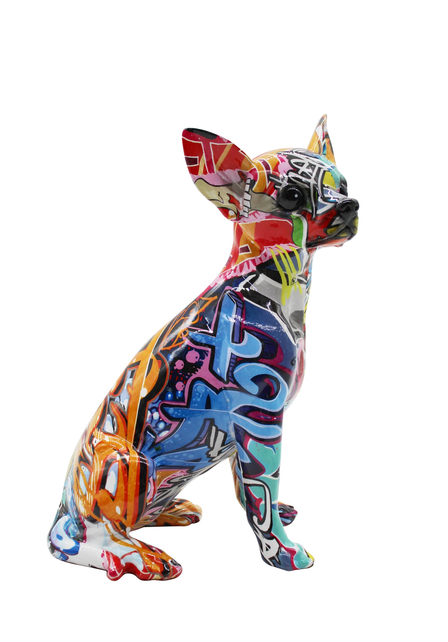 Interior Illusions Plus - Hand Painted Street Art Chihuahua Sculpture