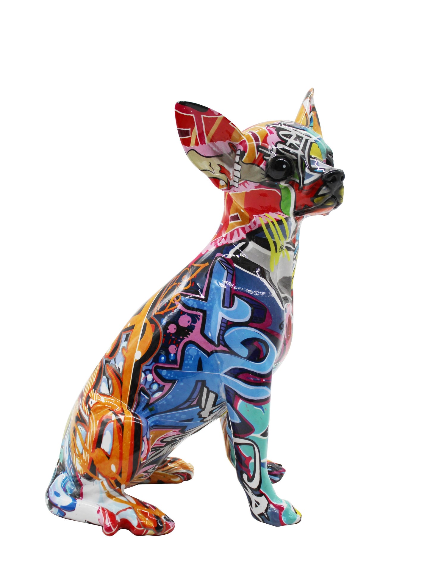 Interior Illusions Plus - Hand Painted Street Art Chihuahua Sculpture