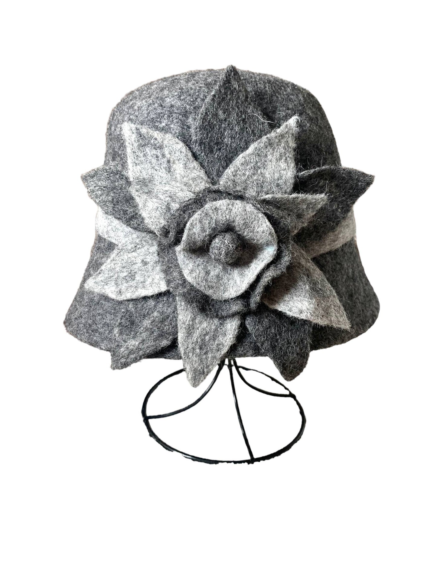 Pomegranate Moon - Gray Hat with Gray Belt and Flower