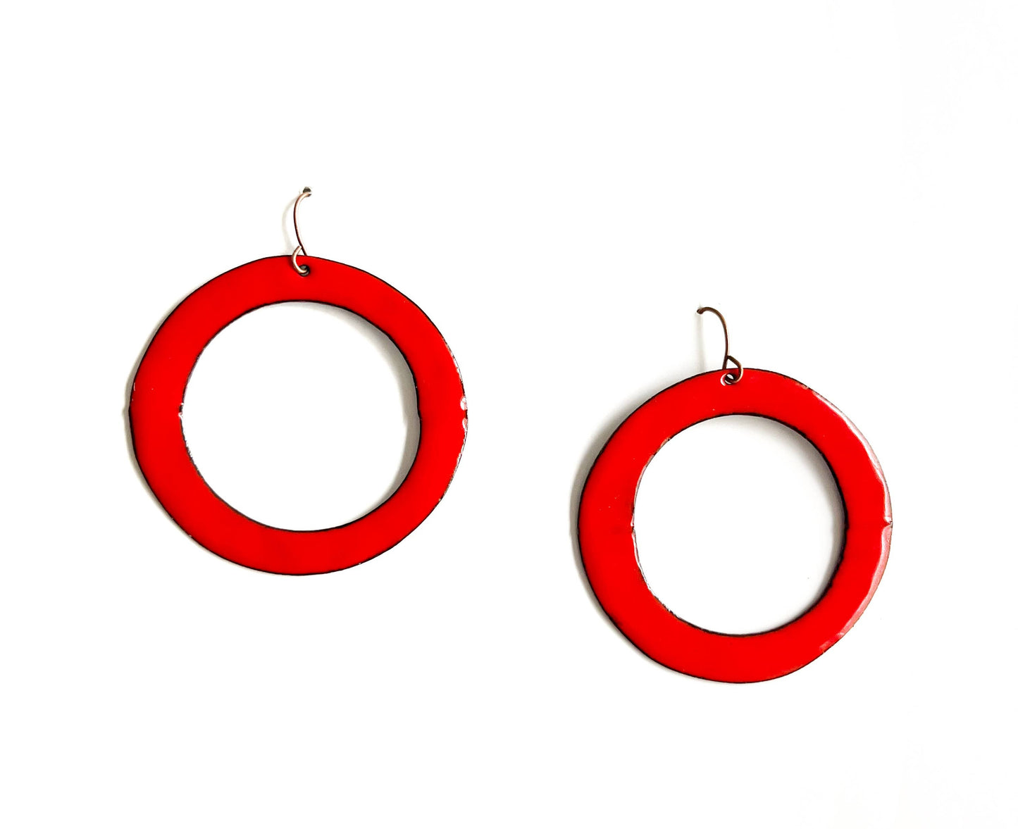 Courtney Fischer Jewelry - Circle Enamel Statement Earrings