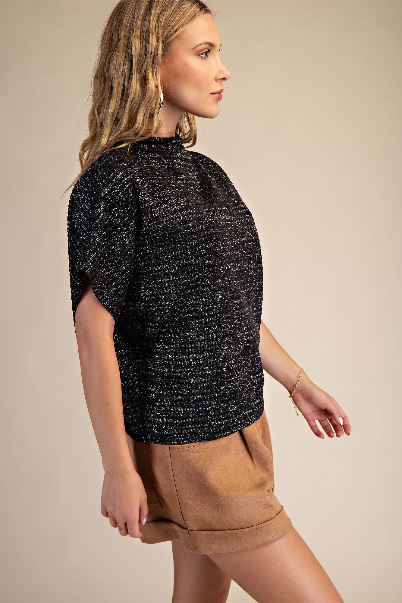 Glam - Mock Neck Oversized Top