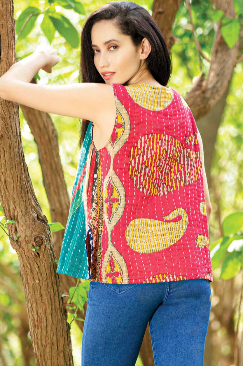 Sevya Handmade - Reversible Kantha Tank Top