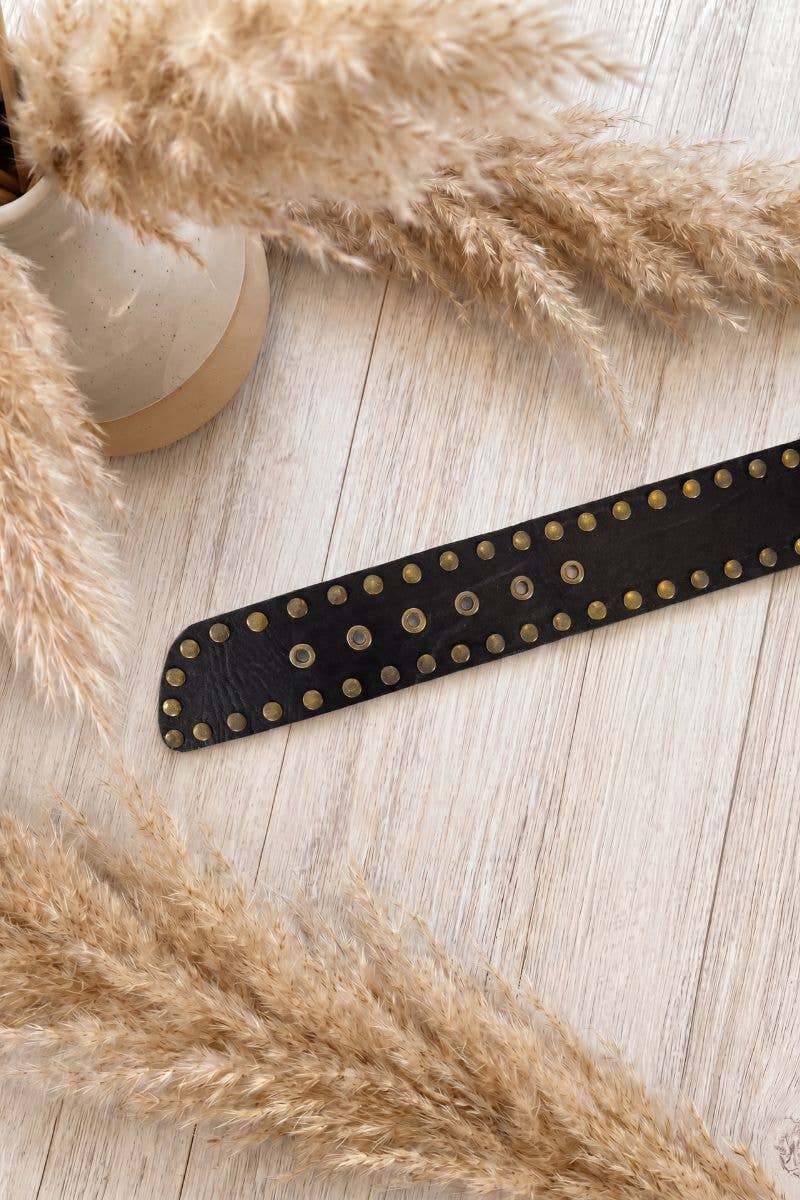 Lula Natura - NOX Black Leather Sash Belt