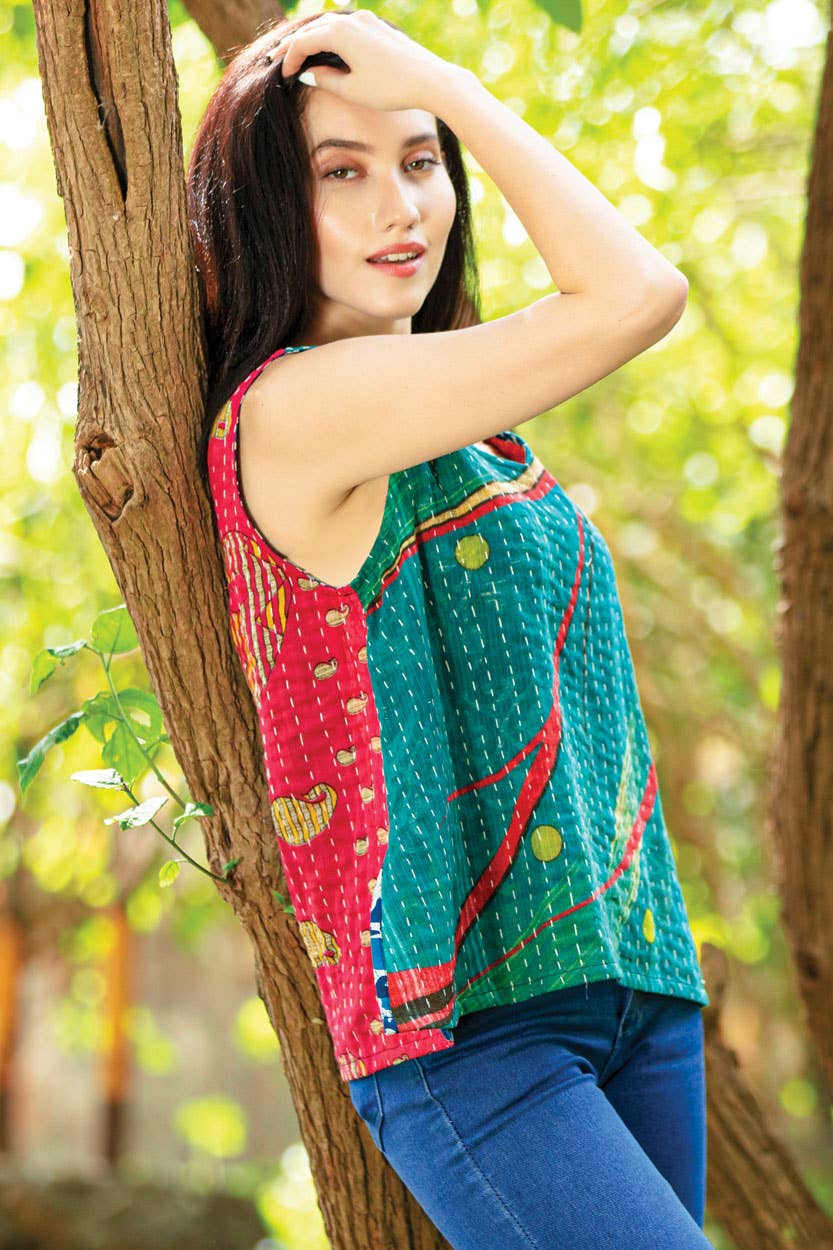 Sevya Handmade - Reversible Kantha Tank Top