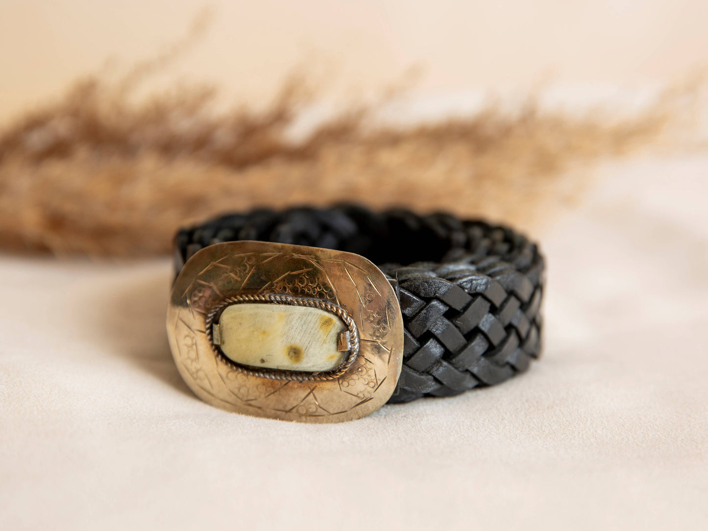 Lula Natura - Black Leather 'Mercurio' Slim Belt