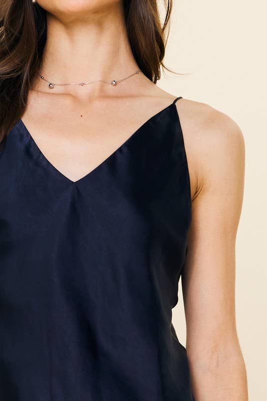 SKIES ARE BLUE - Satin Cami Top