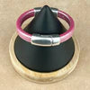 Detroit Wire Wear- Fuchsia Cobo Leather Bracelet