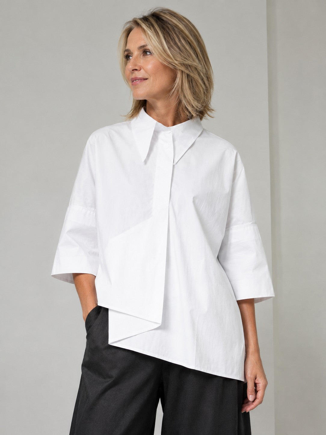 Mia Collection - the Modern Lines Asymmetrical Shirt