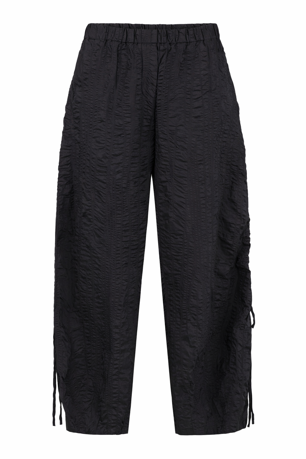 Noen- Crinkle Flow Pants/ Balck