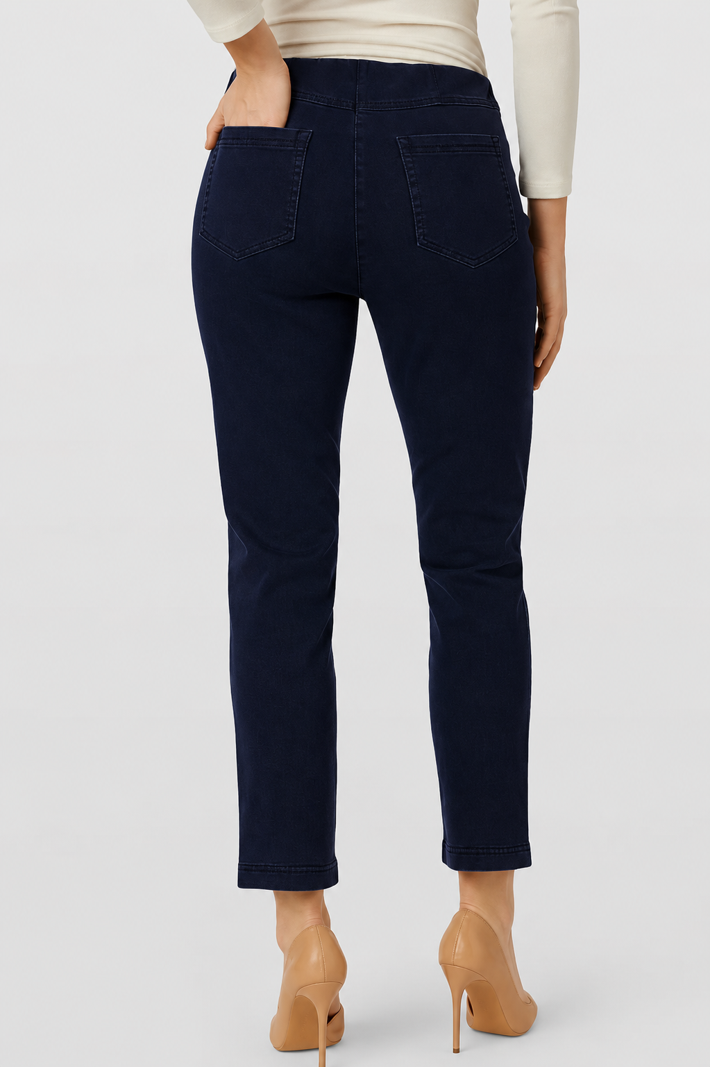 Robell Trouser- Bella P09 Denim/ Navy