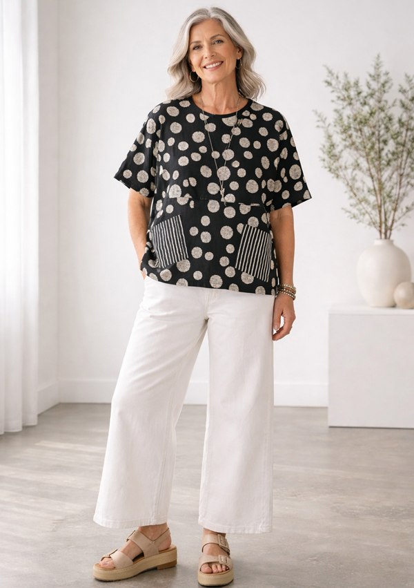 YAZA - Bubble Print Top
