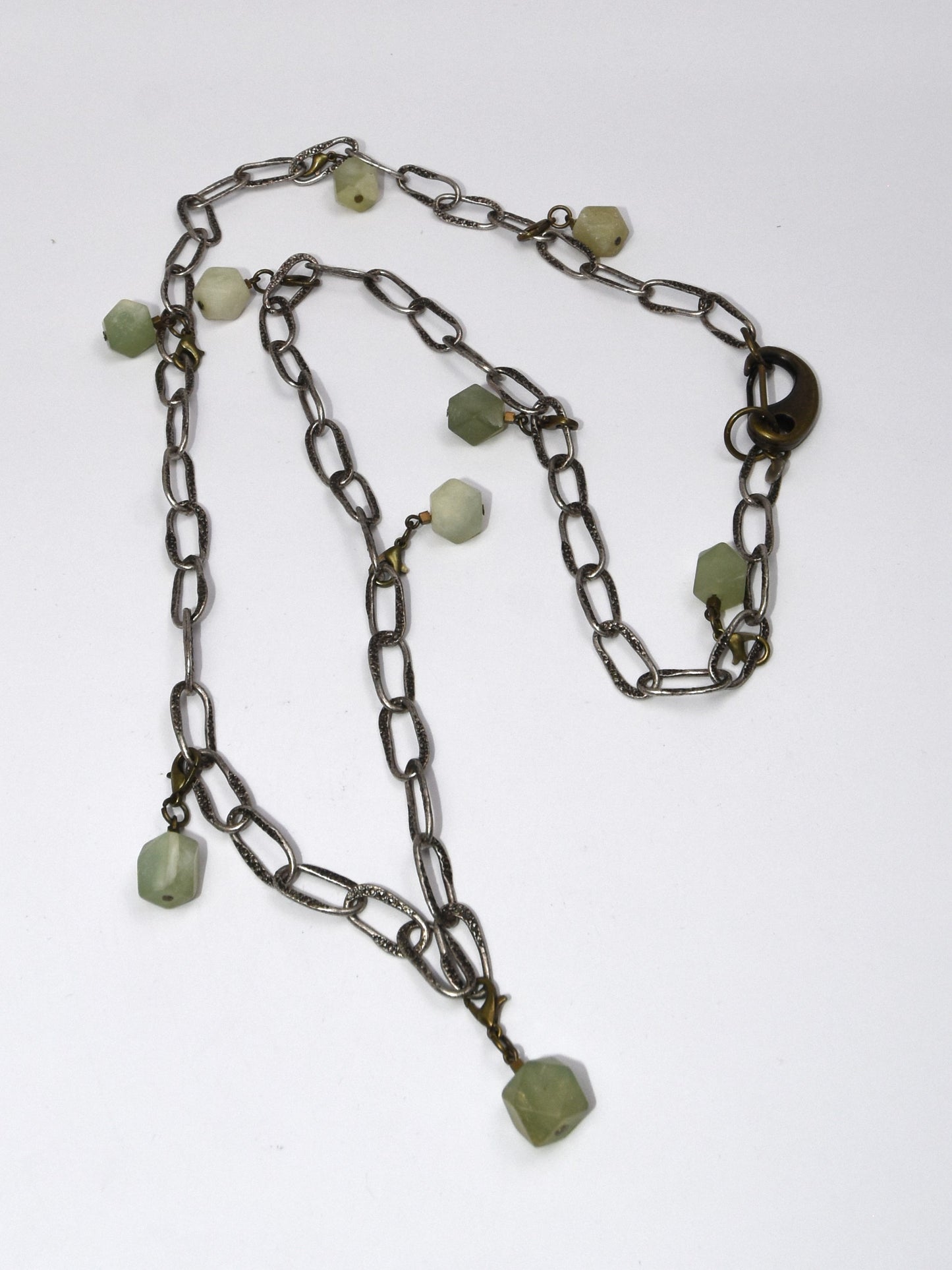 NSerena Jewelry-Hand-cut Aquamarine link Necklace