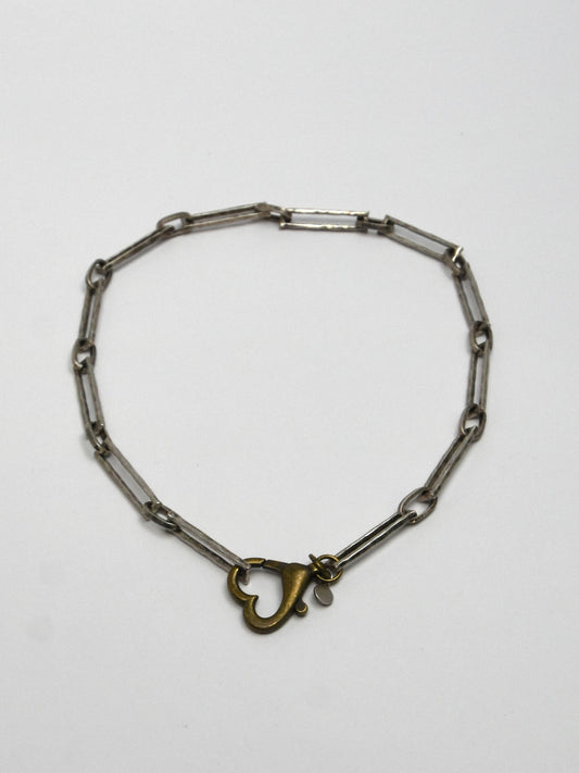 NSerena Jewelry-Antique Paperclip Link Chain Necklace