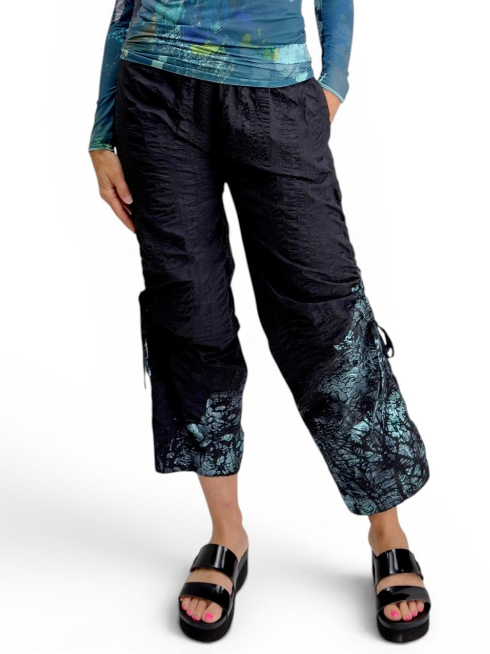 Narenee Designs- Turquoise Bloom Pant.