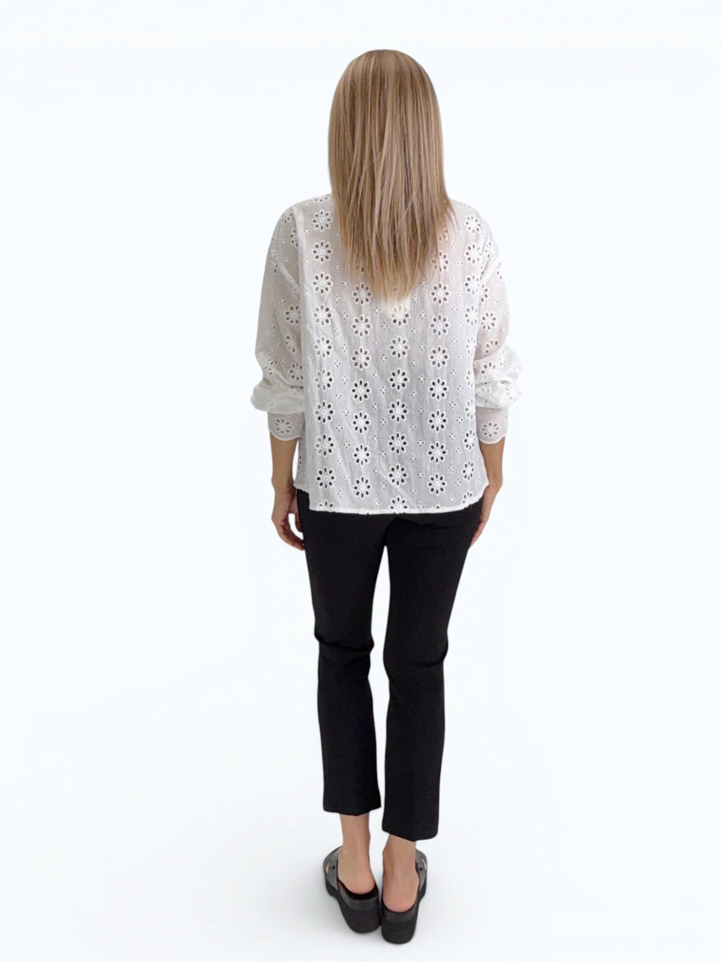 Vine & Love - Embroidered Eyelet  Shirt