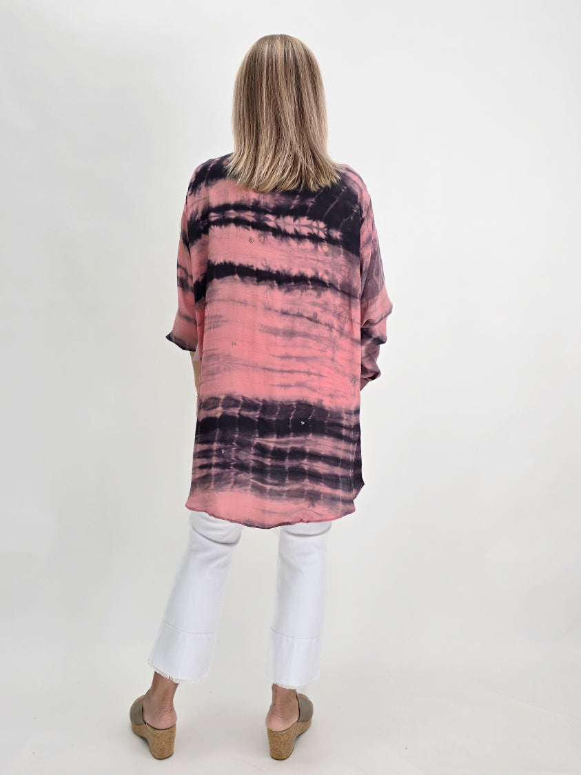 Meghcraft - Pink/Black Tie Dye Shirts