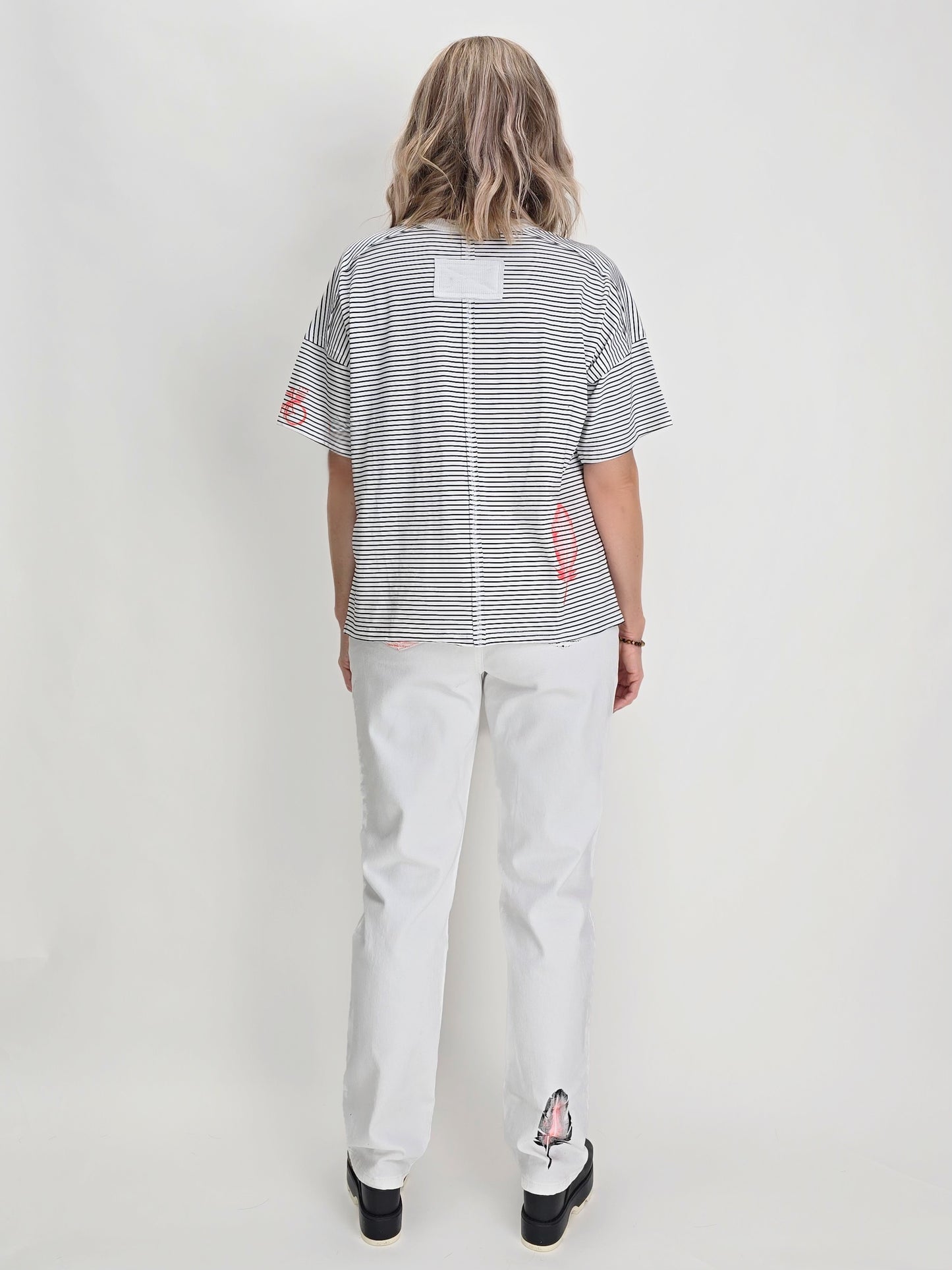 Narenee Designs- One-of-a-Kind Hand-Painted Tapered Jeans