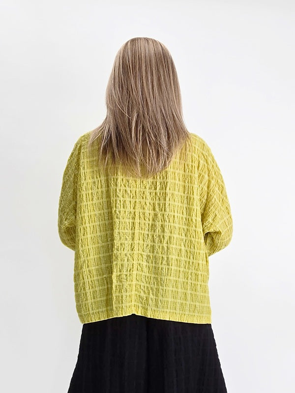 Eleven Stitch- Sweet Lime Cowl Neck Top