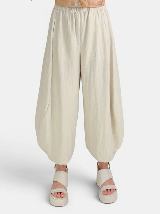 Lalavon - Elastic Waist Balloon Pants/ Ercu