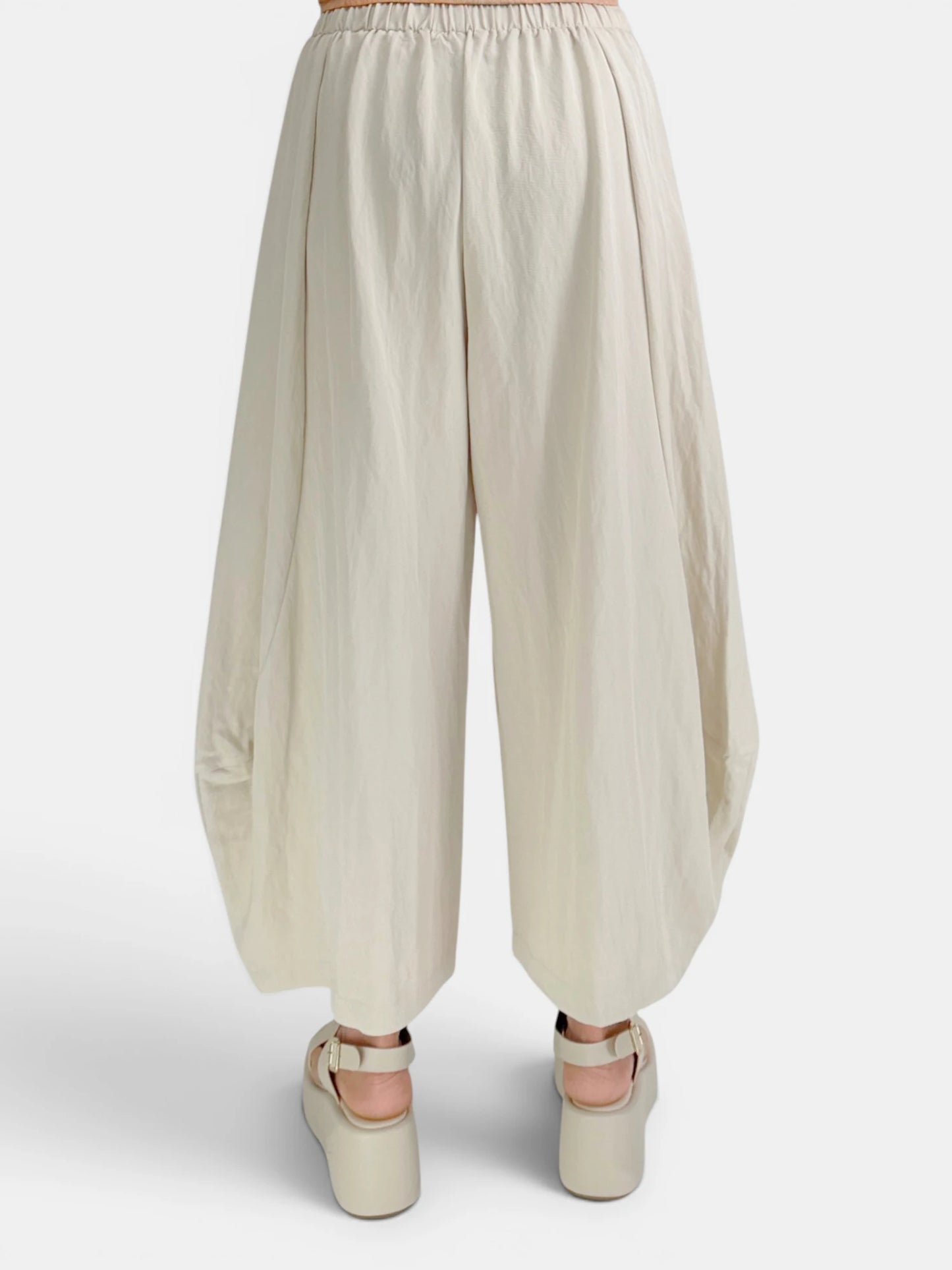 Lalavon - Elastic Waist Balloon Pants/ Ercu