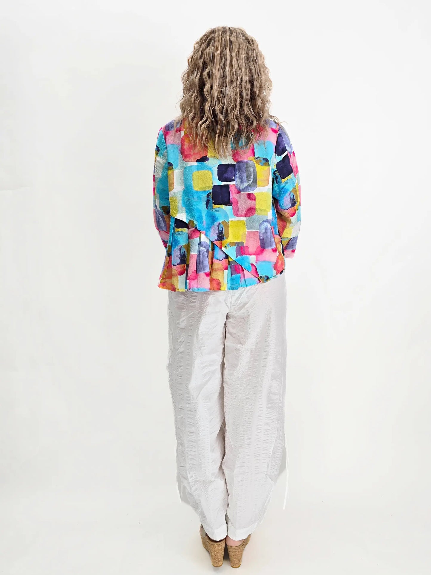 Noen- Crinkle Flow Pants/ White
