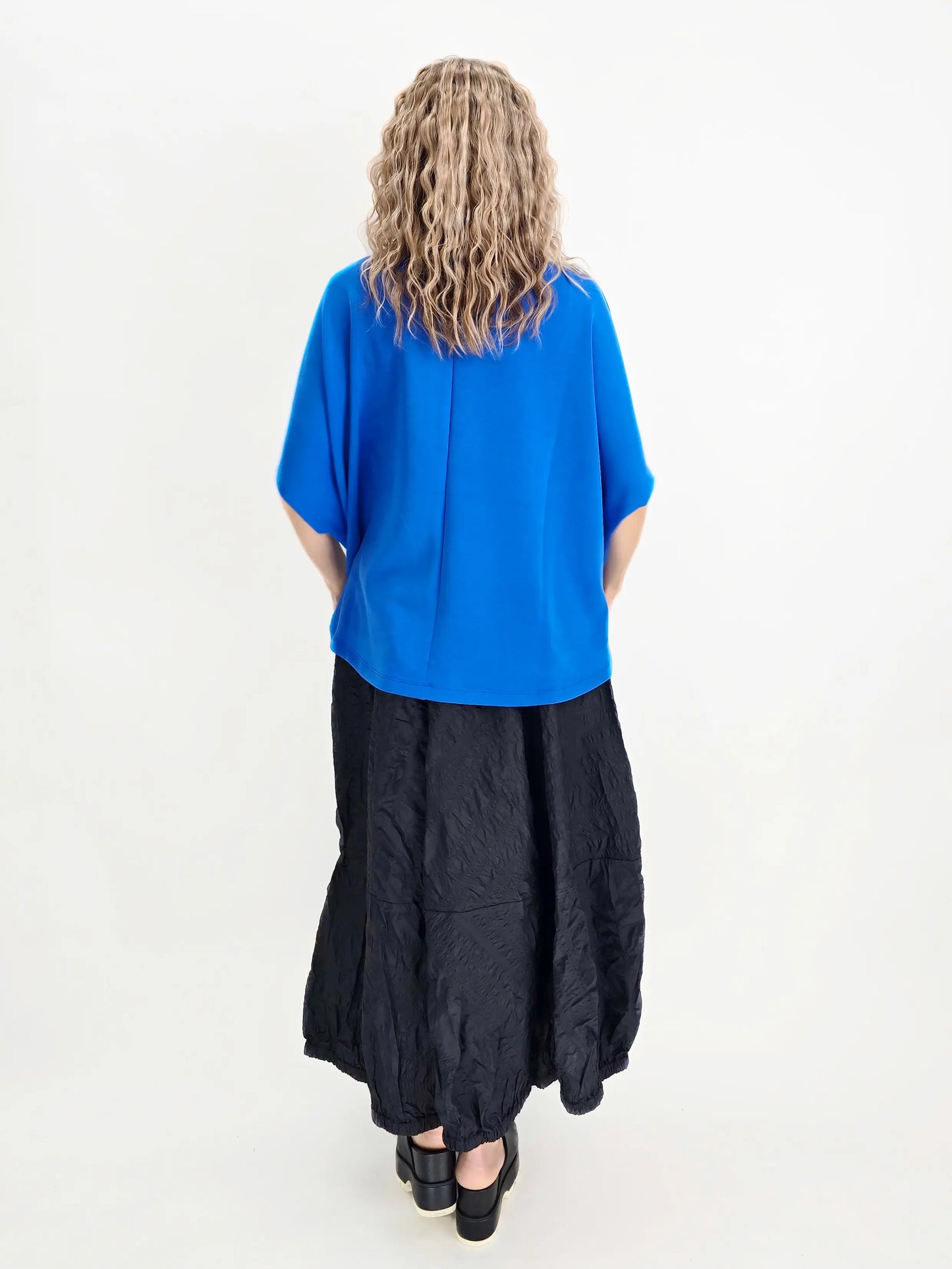 Narenee Designs- Cobalt Flow Sculpted Top