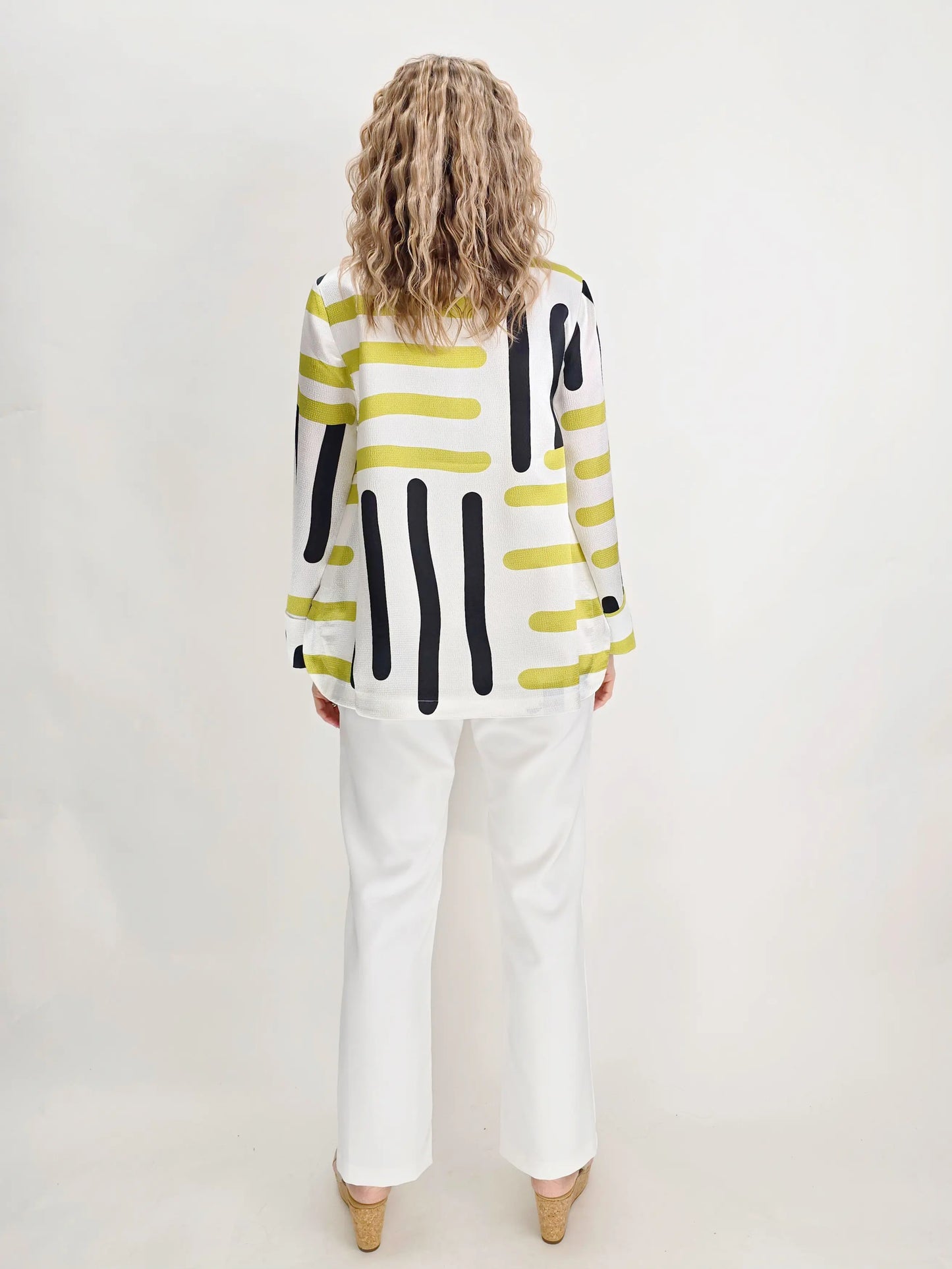 Lemon Grass- Abstract Print Jacket