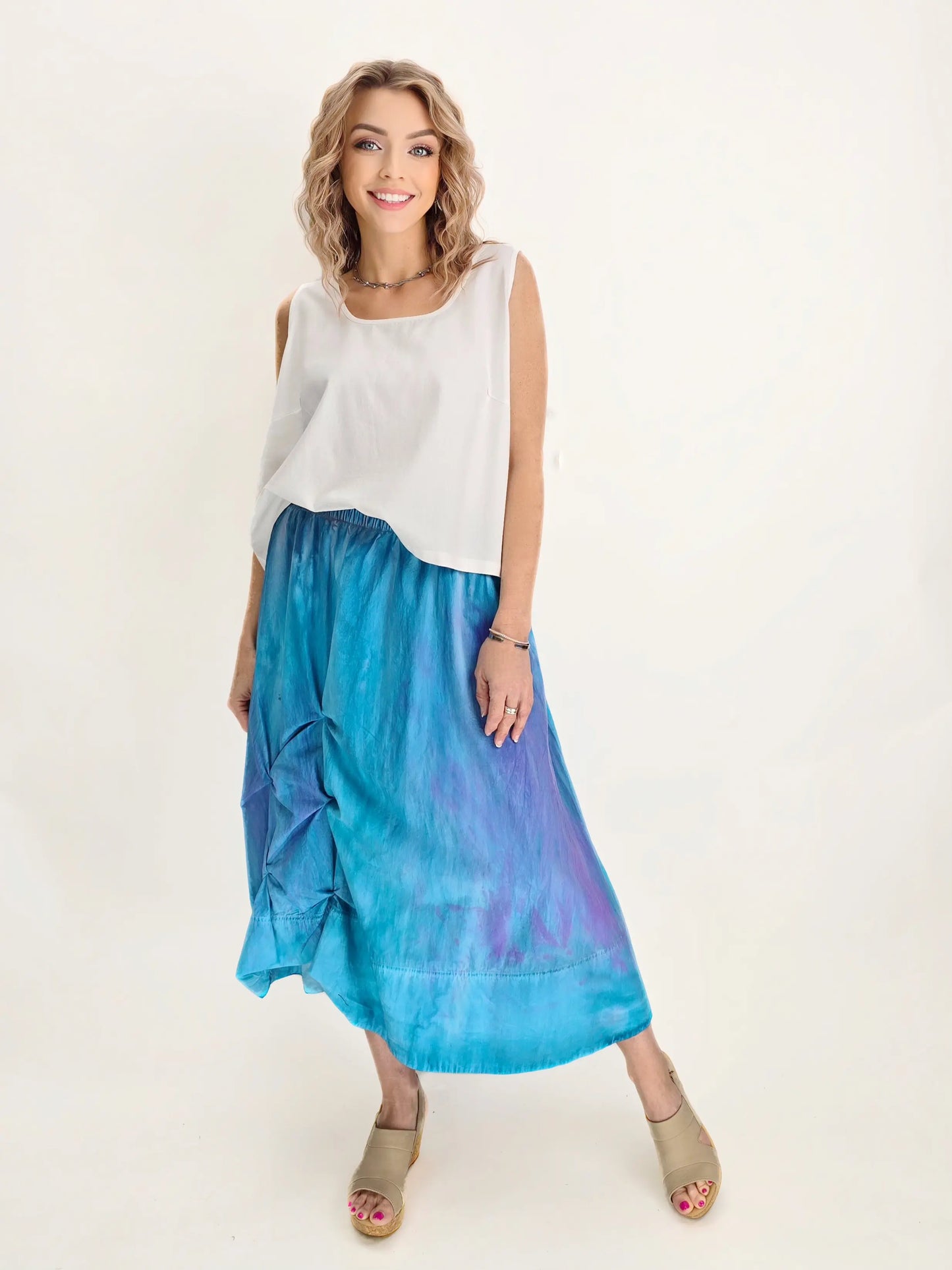 Mia Collection- Button Back Tank Top