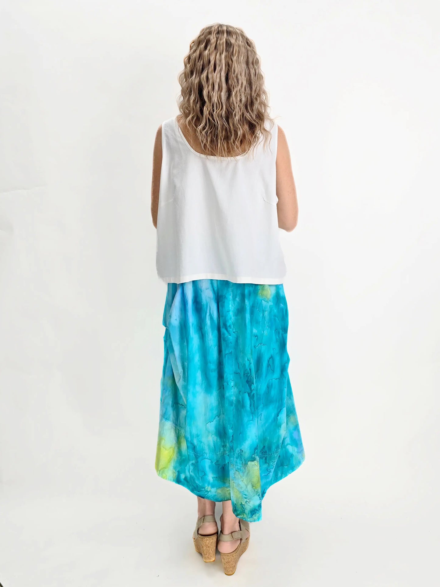 Narenee Designs- Ocean Light Hand-Dyed Cotton Skirt