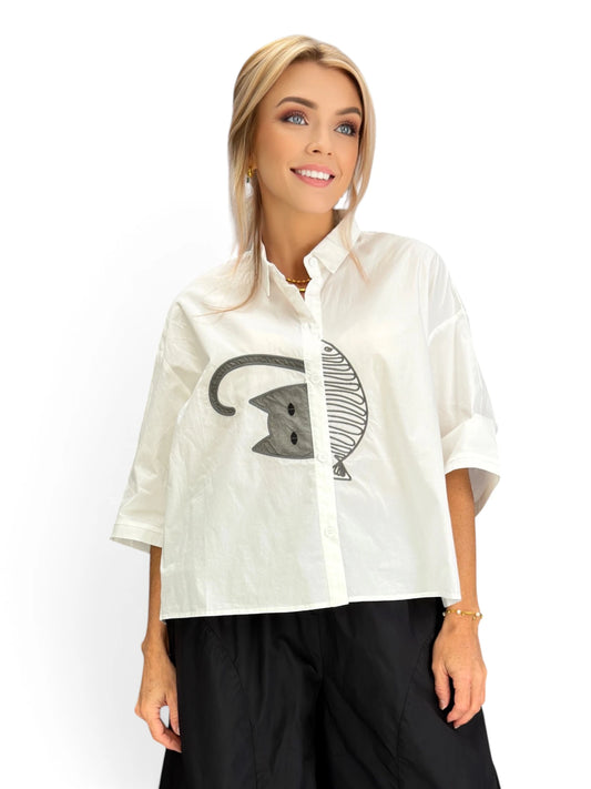 BELLA BLUE - Artistic Cotton Shirt