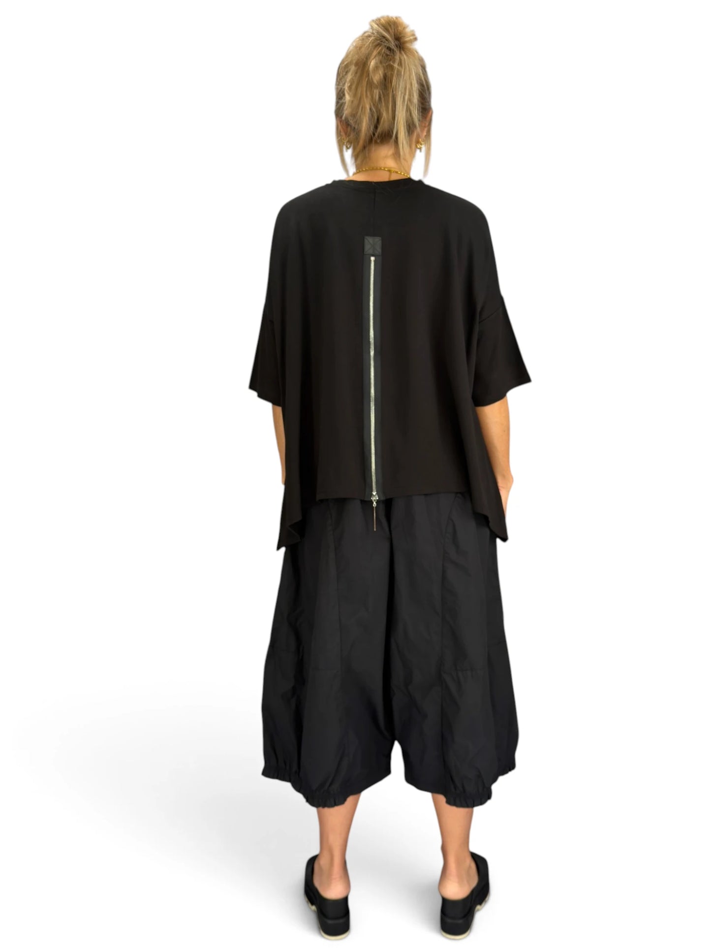 Mia Collection- Edge Zip Boxy Top