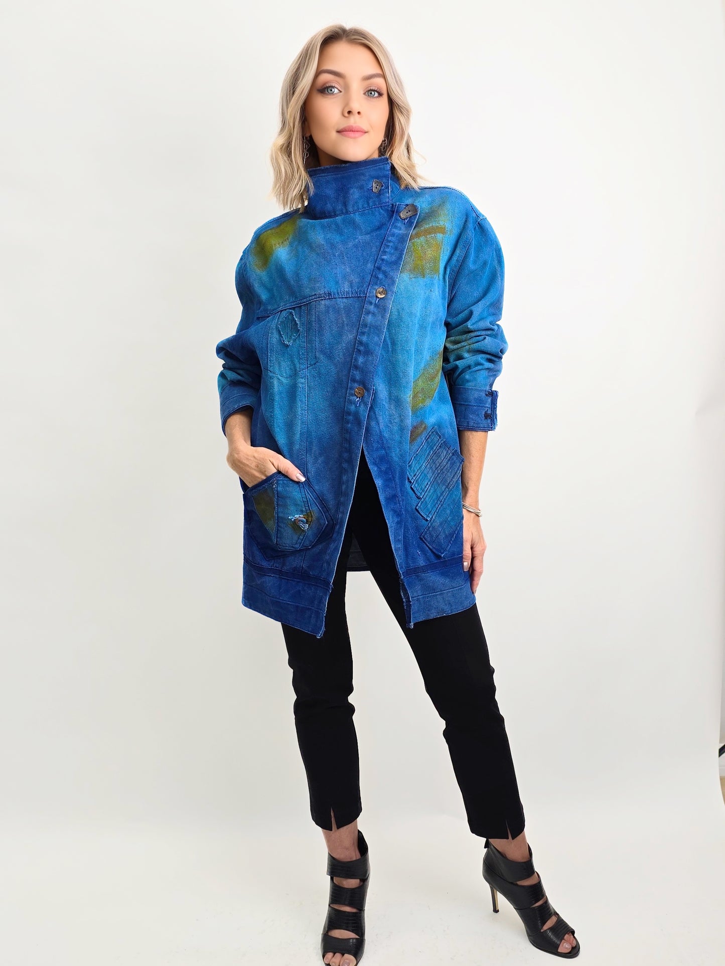 Narenee Designs- Asymmetrical Denim Jacket