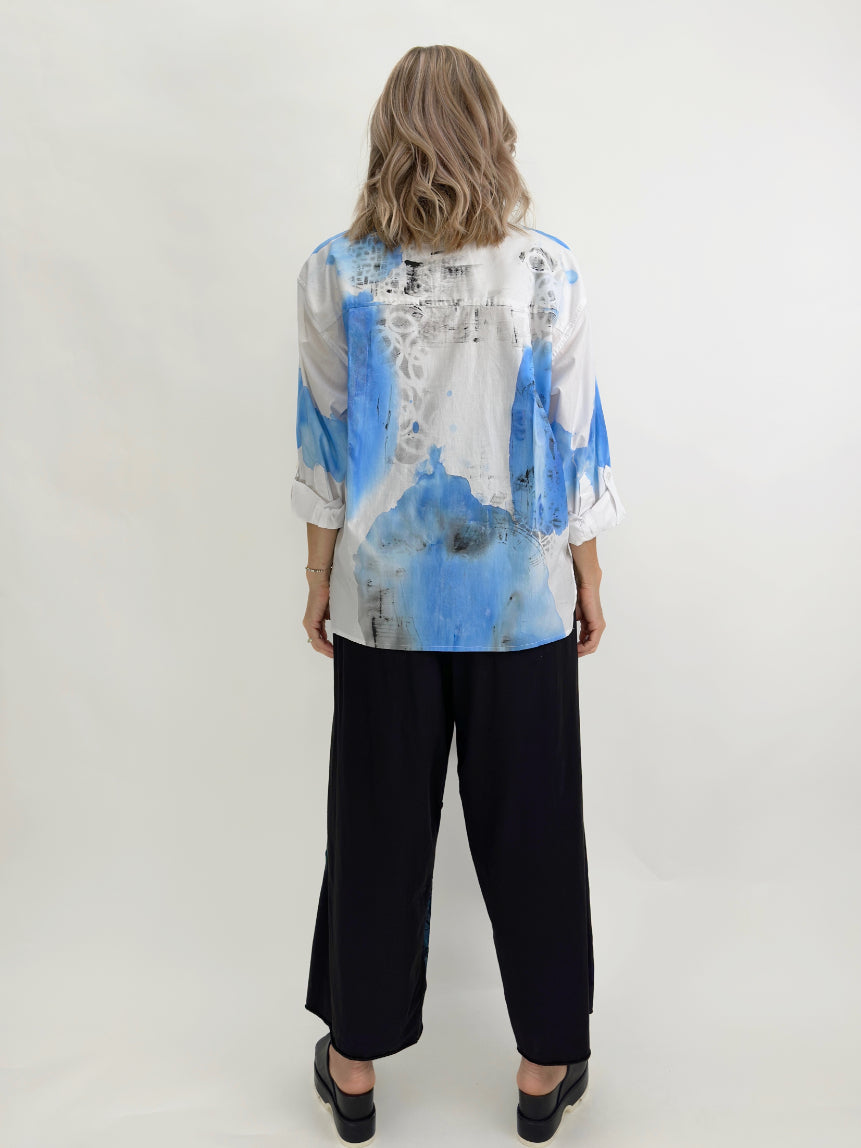 Narenee Designs-Hand Painted White Shirt