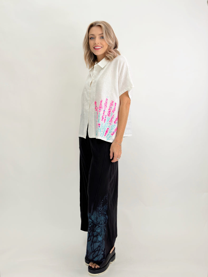 Narenee Designs-Hand Painted Cap Shirt