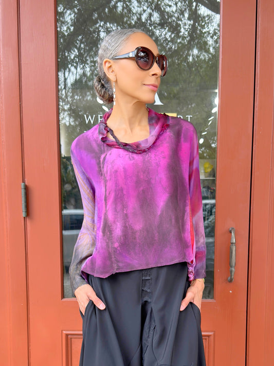 Tatiana Palnitska - SUM11 " Braid a Fantasy" Silk Crepe Top