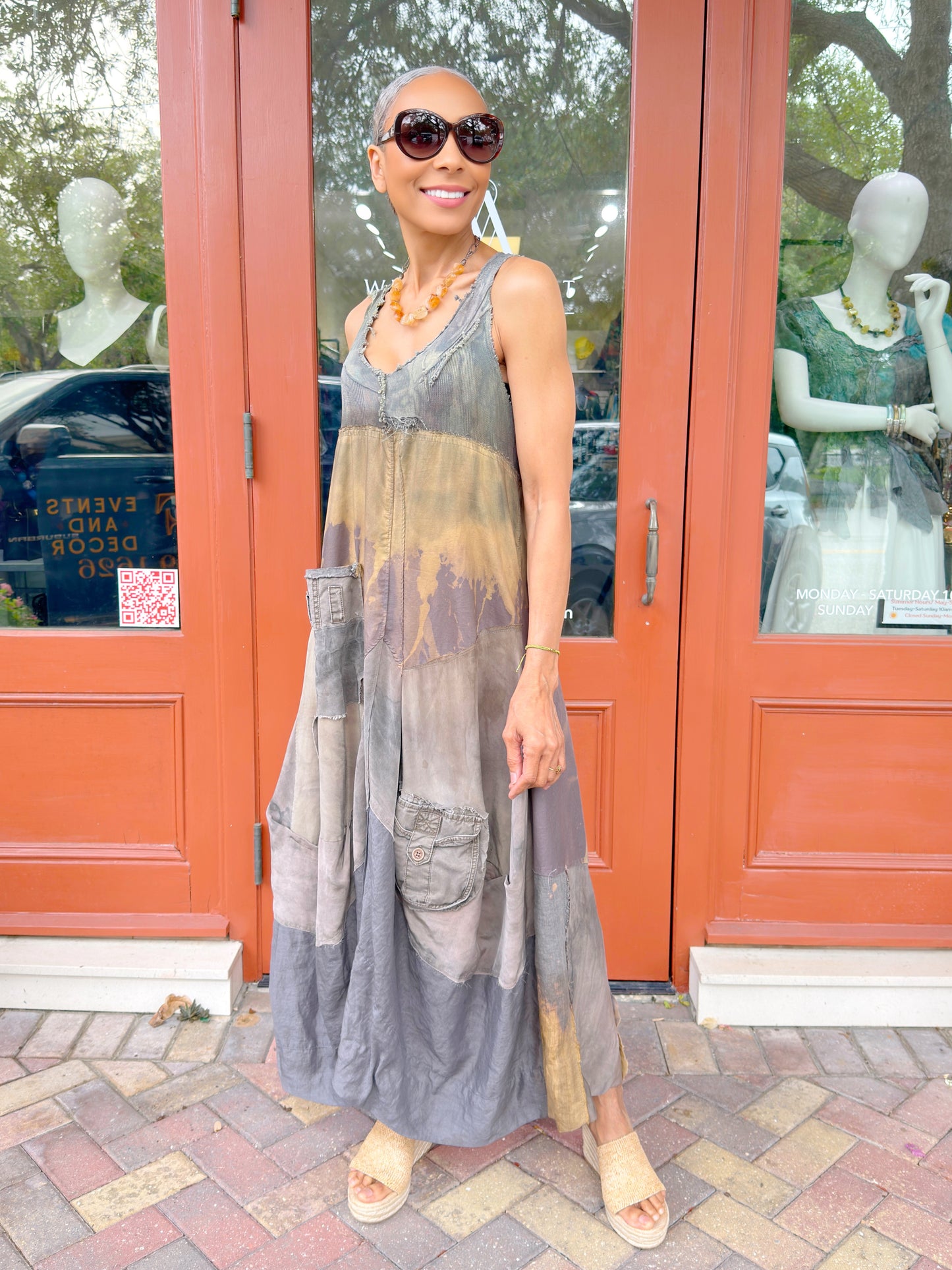 Tatiana Palnitska - SUM30- "Blend in with Nature" Detailed Dress