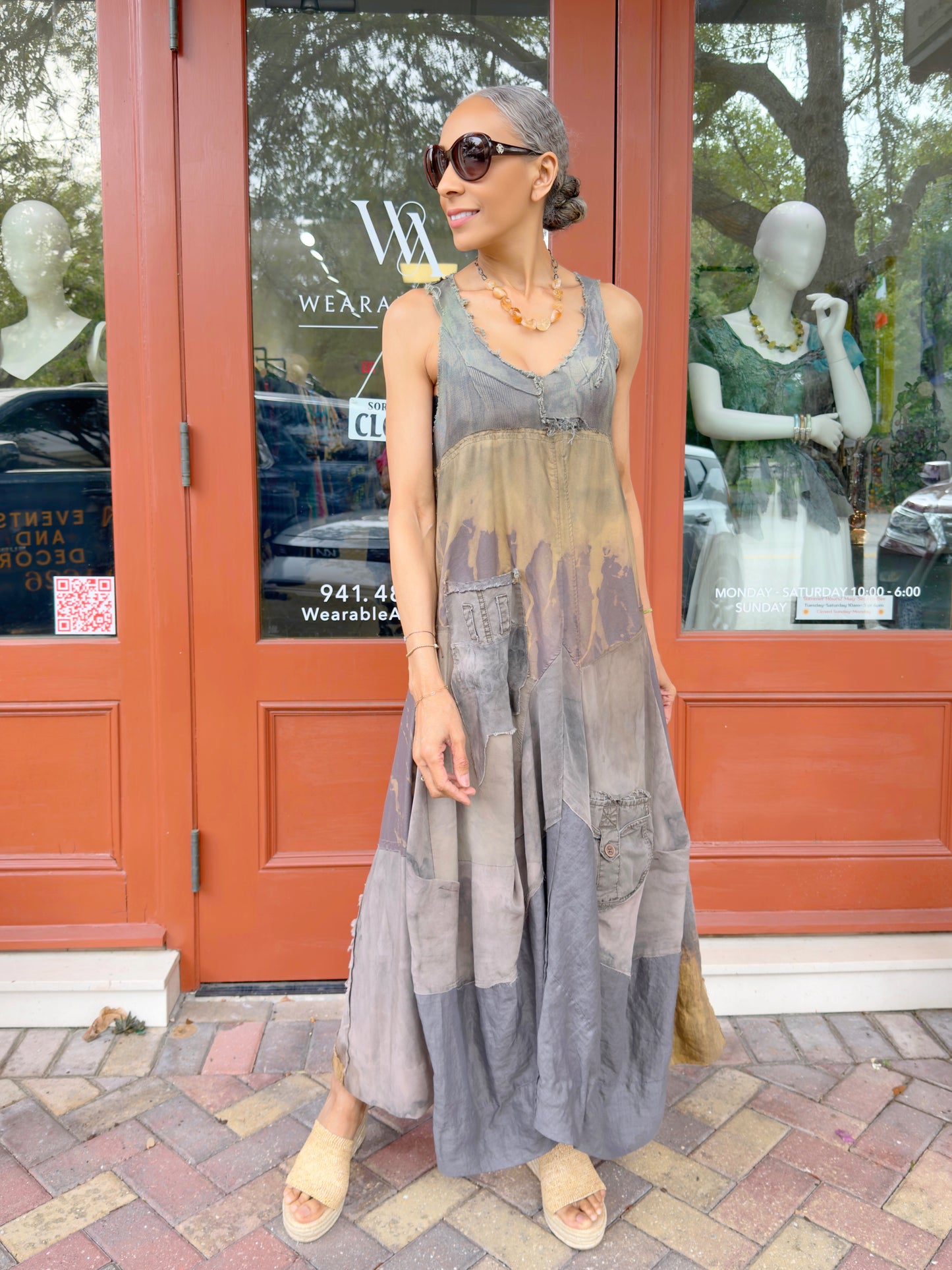 Tatiana Palnitska - SUM30- "Blend in with Nature" Detailed Dress