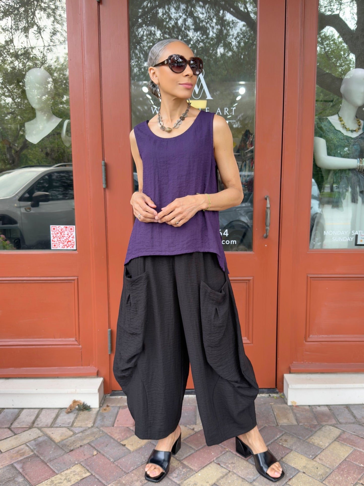 Eleven Stitch- Double Pocket Pants/ Black
