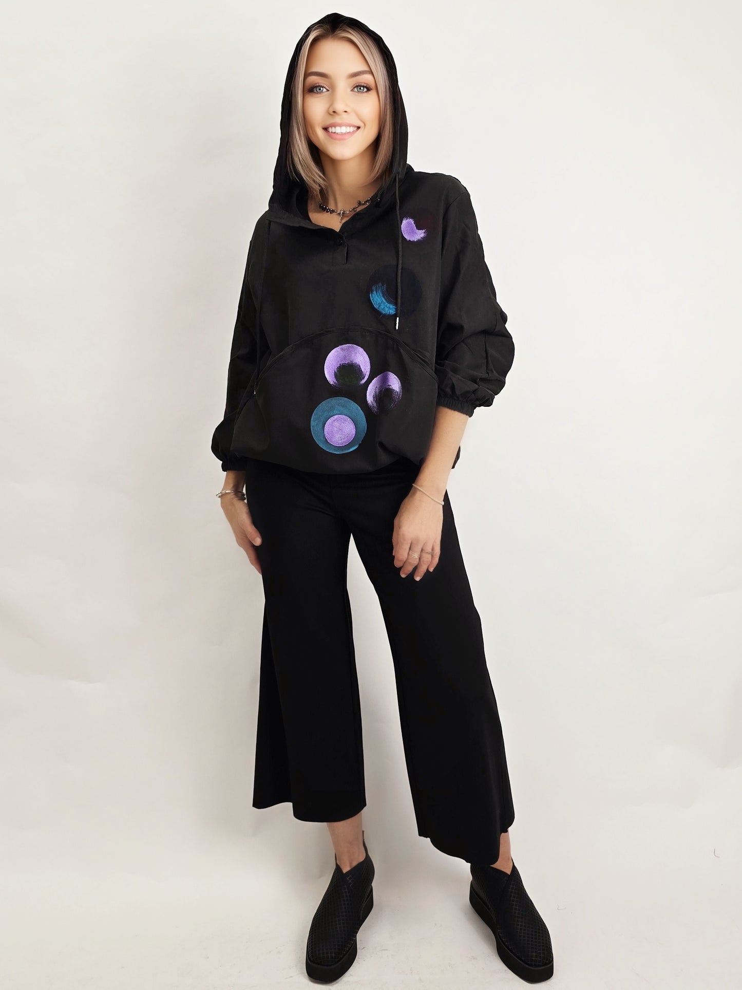 Narenee Designs- Blue Moon Hoody Top