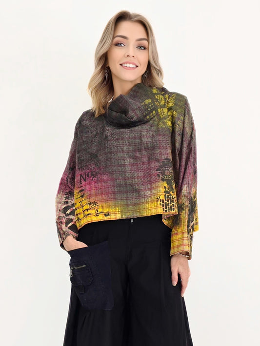 Tatiana Palnitska- SPT12/ Cropped textured Top