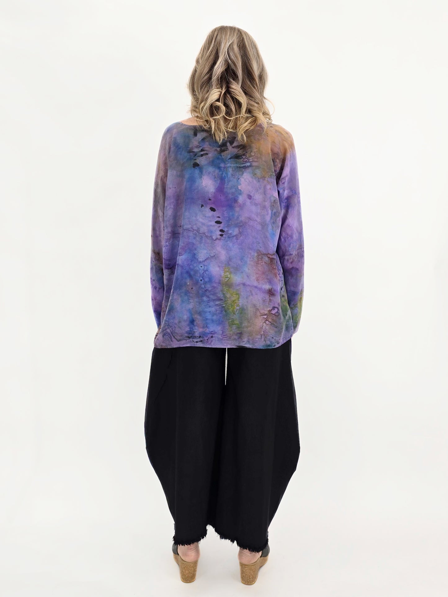 Tatiana Palnitska- SPT15/ Purple Multi Silk Top