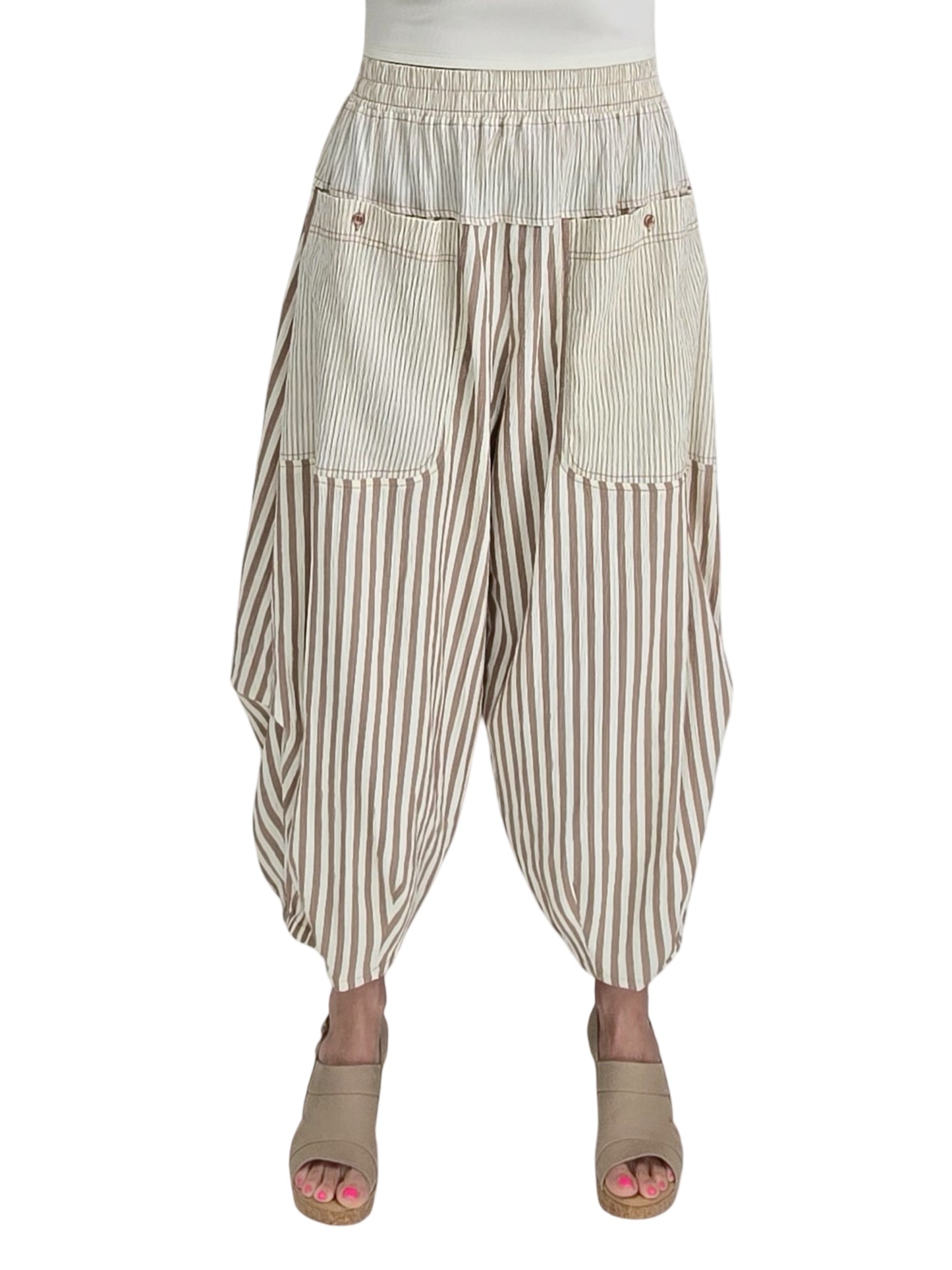 Cotierra- Harbor Stripe Balloon Pants