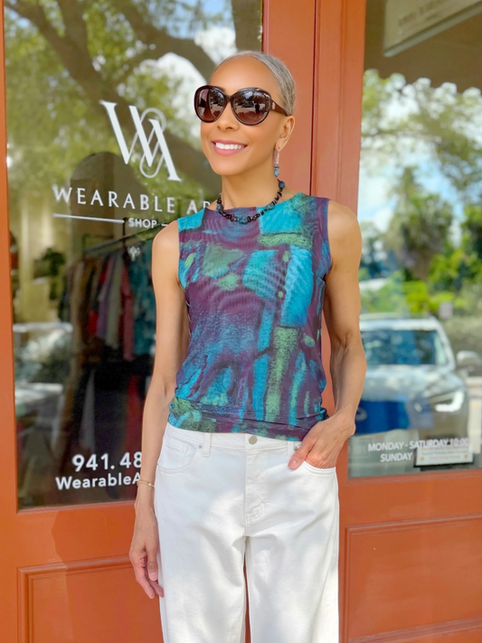 AMB Designs - Blue Lagoon - Florence Mesh Tank Top