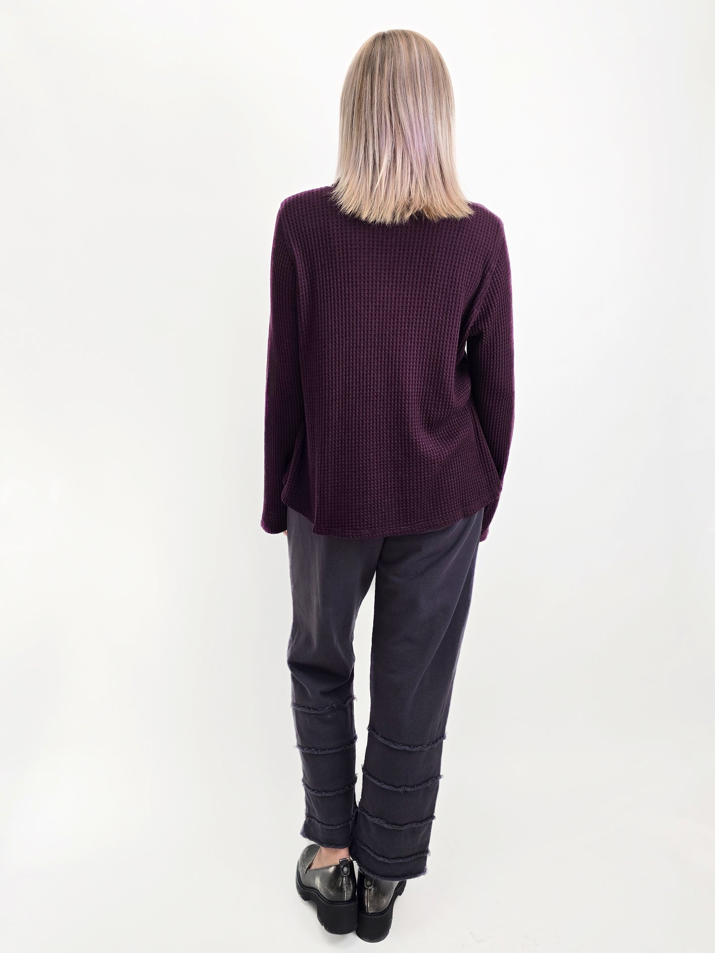 Bodil- Knit Slim Top/ Plum