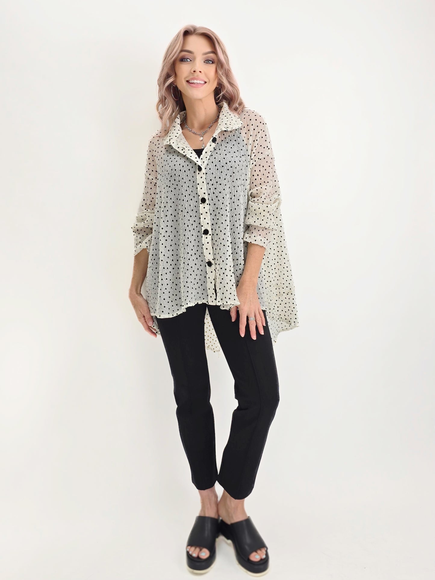 Dress to Kill- Split Back Shirt