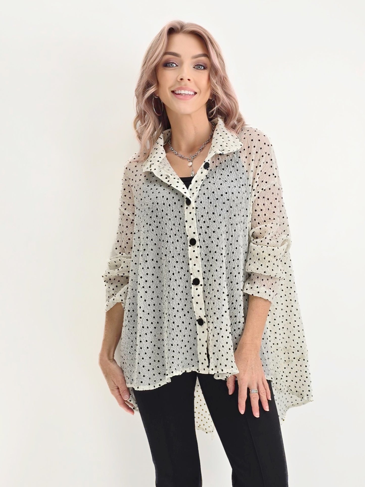 Dress to Kill- Split Back Shirt