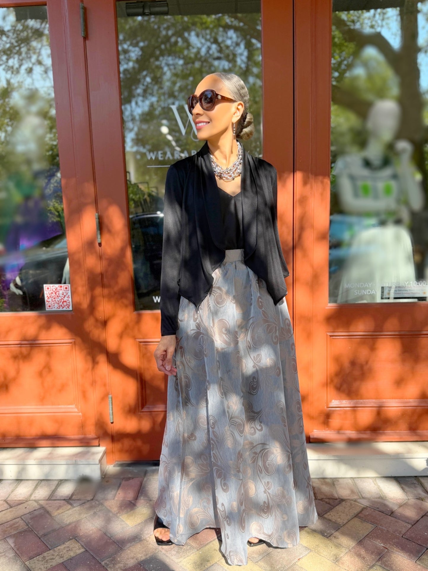 IVE - Embroidered Maxi Skirt