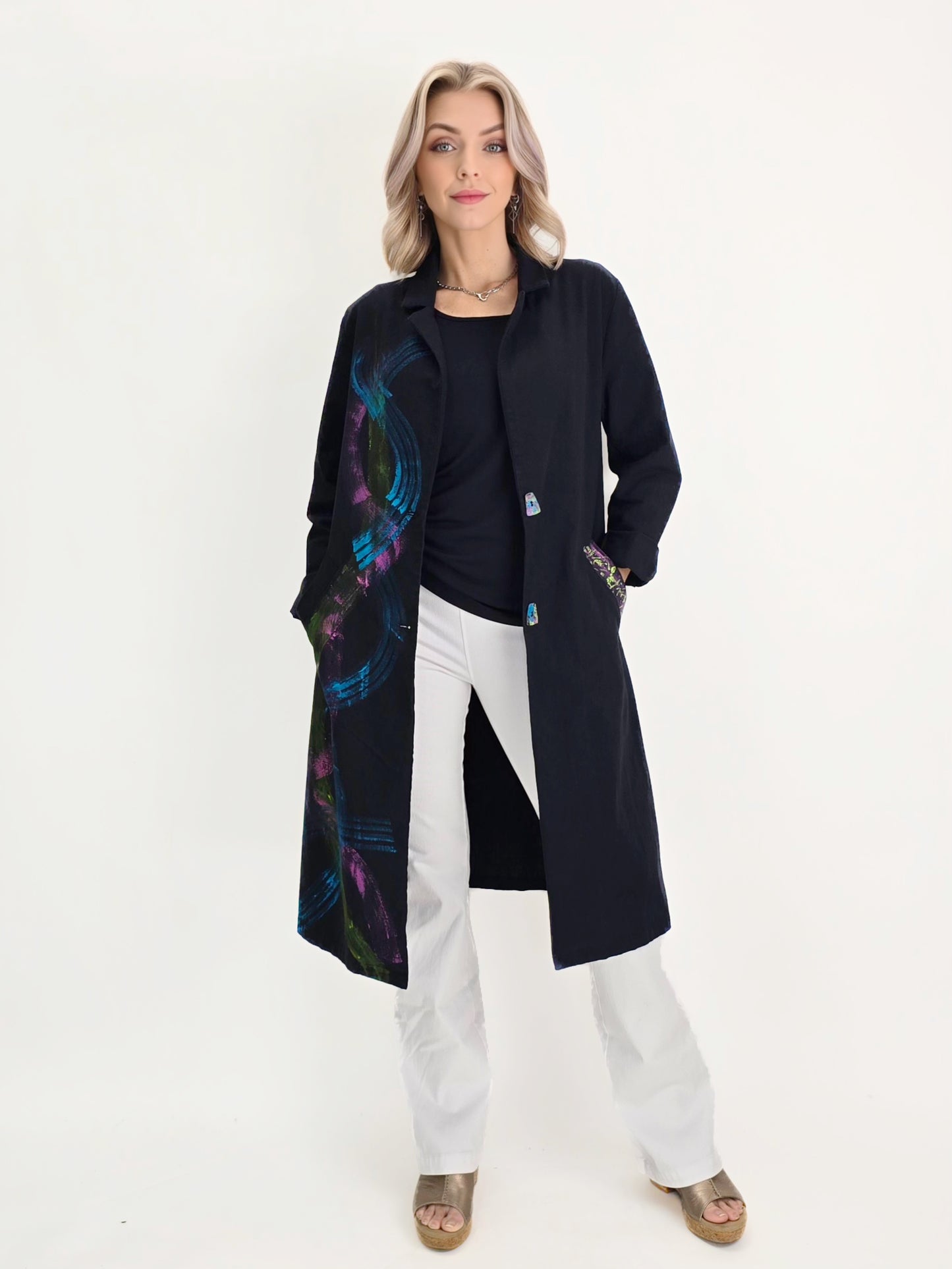 Narenee Designs- Painted long Jacket