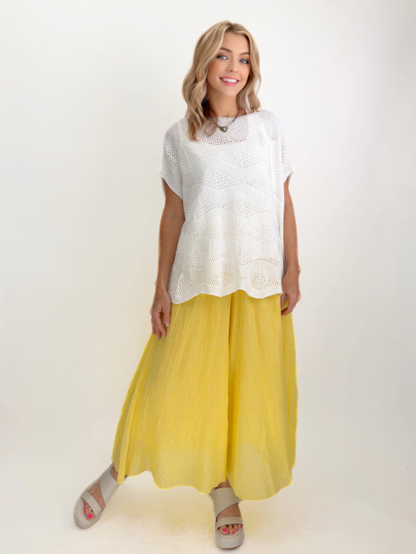 Mia Collection- Summer Breeze Pant/ Yellow