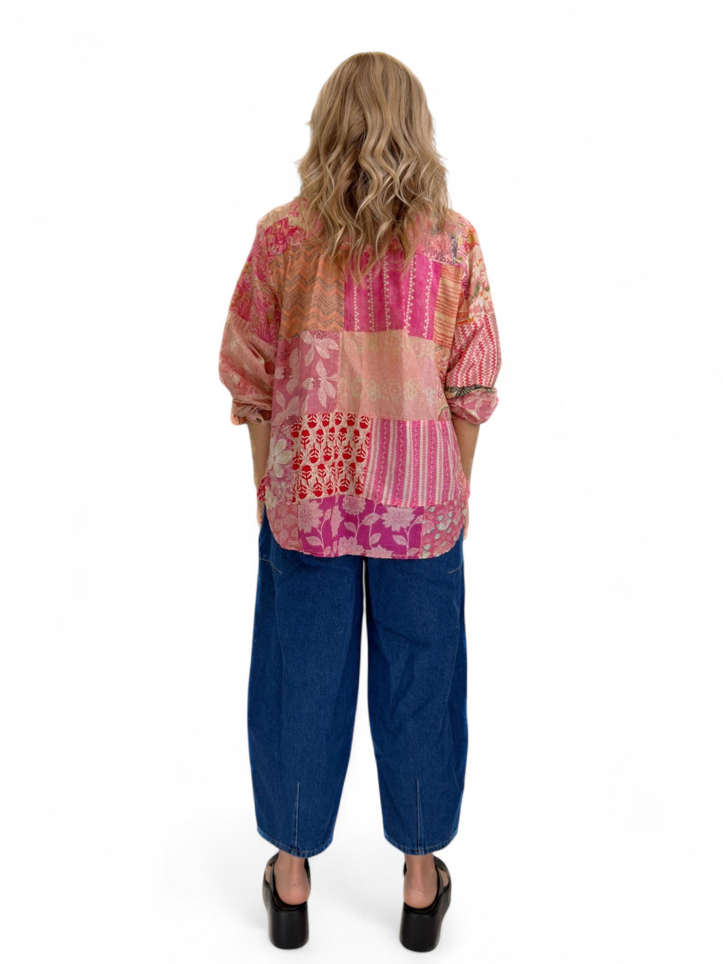 Rahab's Rope - Dusty Rose Patchwork Blouse